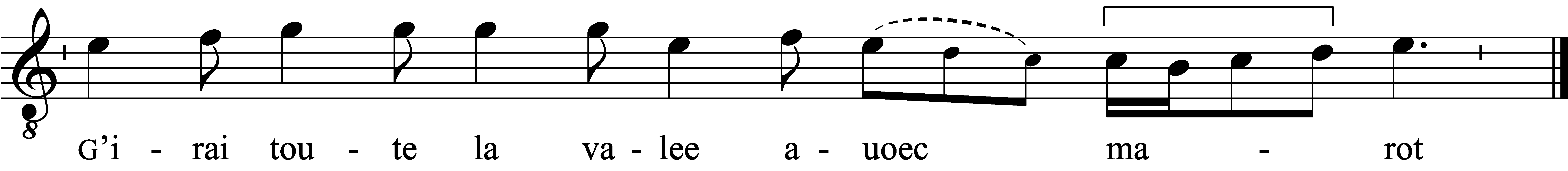 Refrain musical notation